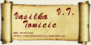 Vasilka Tomičić vizit kartica